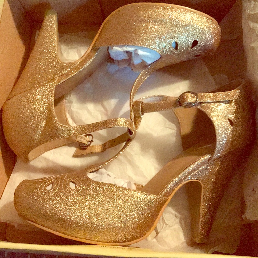 Gold heels